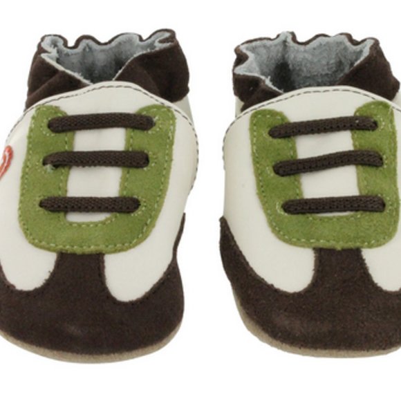 Robeez Soft Soles Baby All Star Basketball Game Crib Shoe Brown-Green Sz… - Picture 6 of 6